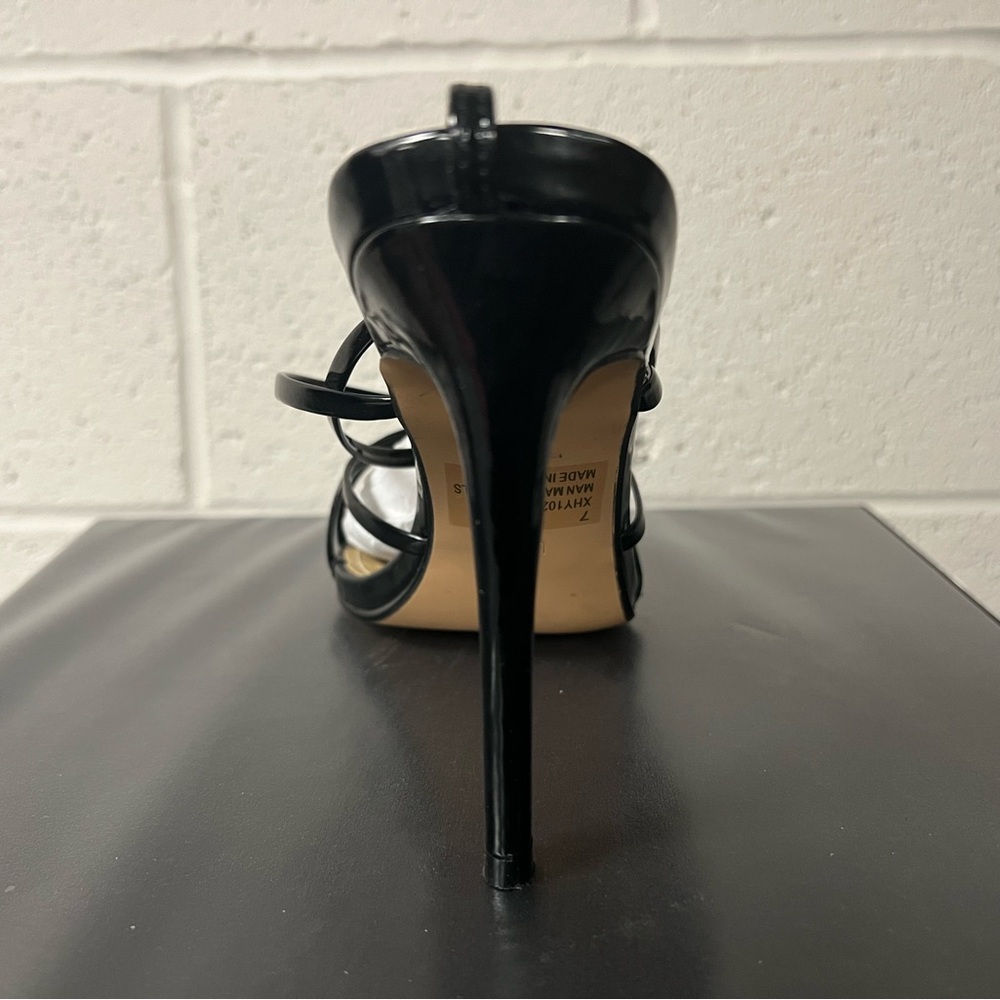 EGO “Kaia” Pointed Barely There Heel in Black Patent - Picture 10 of 10